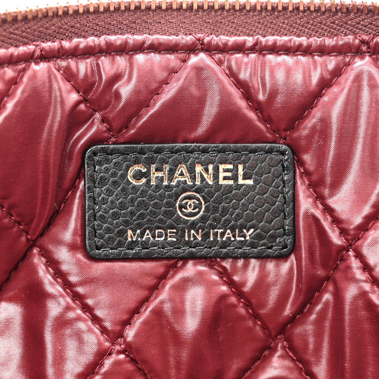 Chanel Caviar Quilted Medium Cosmetic Case Black 6 of 8