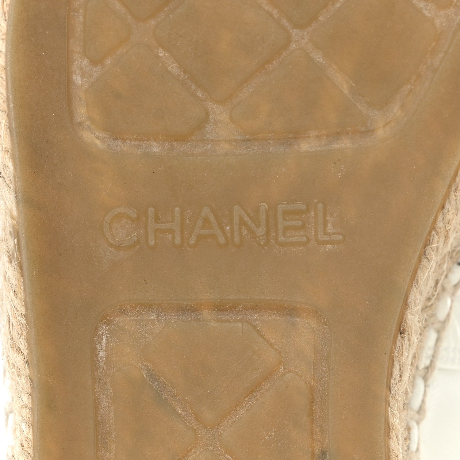 Chanel Patent Calfskin Crystal CC Espadrilles 38 White Black 7 of 13