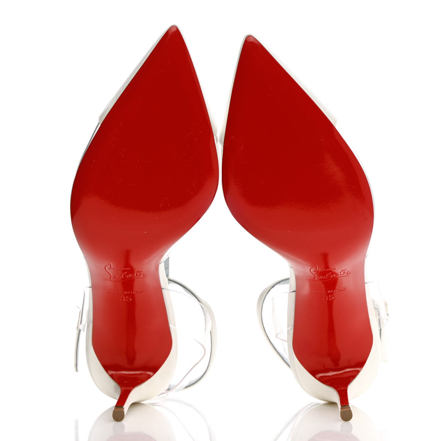 Kid PVC Crystal Nosy 85 Pumps 35 White