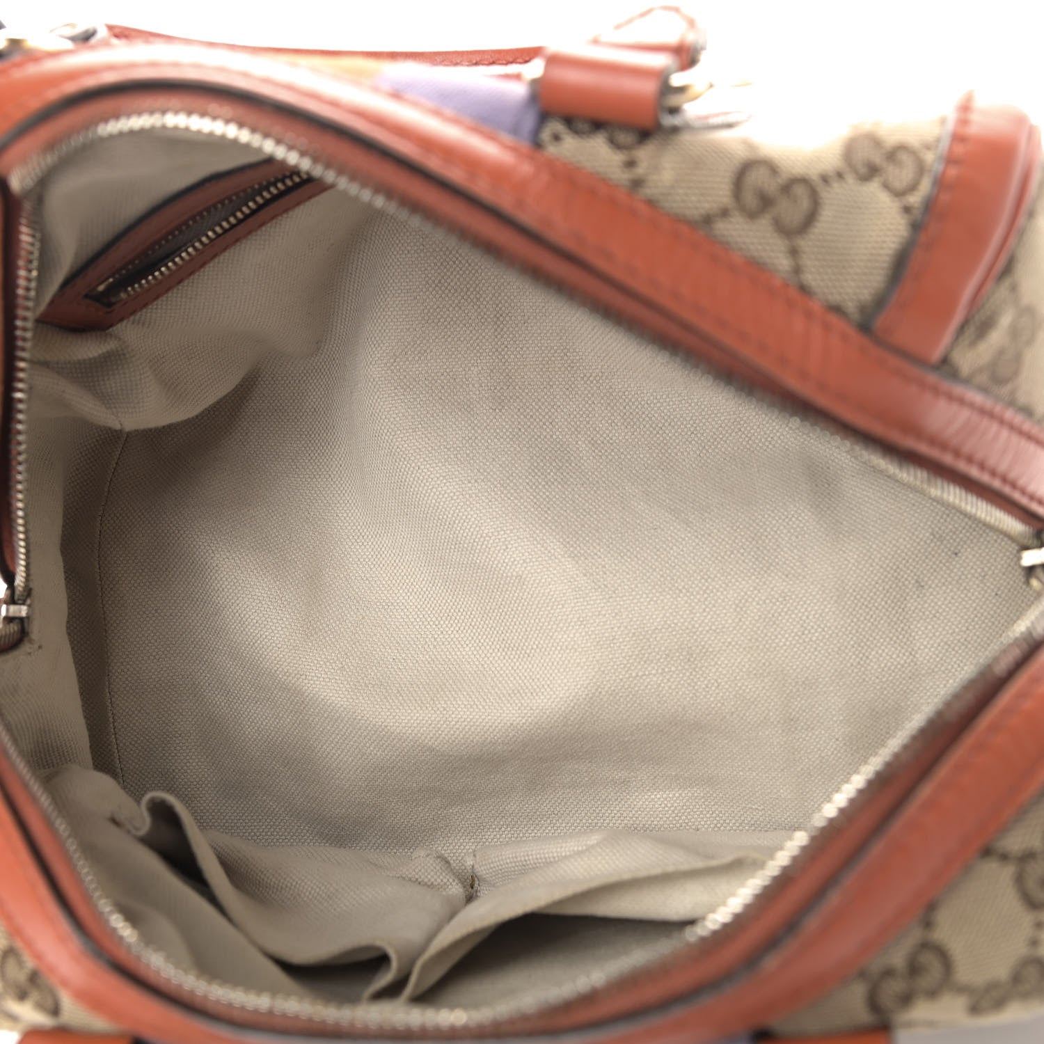 Gucci Monogram Vintage Web Small Boston 4 of 14