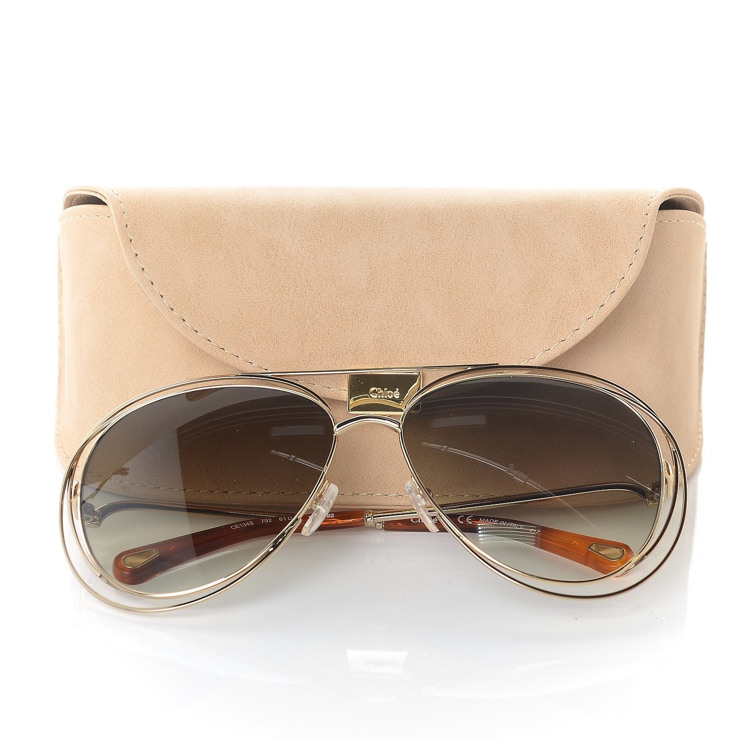 Chloe Carlina Round Sunglasses CE134S Gold 7 of 7
