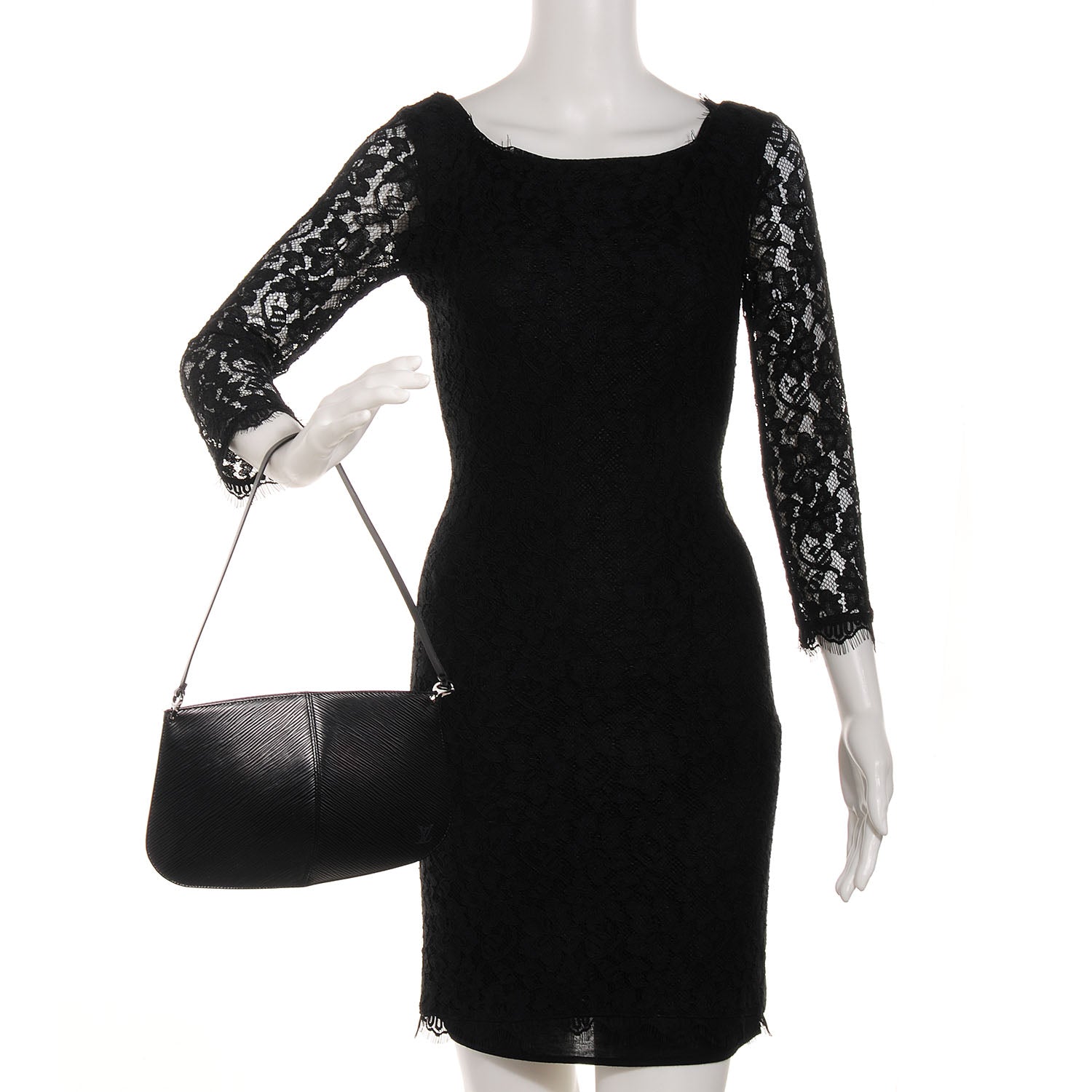 Louis Vuitton Epi Demi Lune Pochette Black 2 of 7
