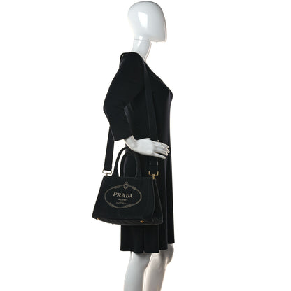 Prada Canapa Small Logo Tote Black 3 of 18