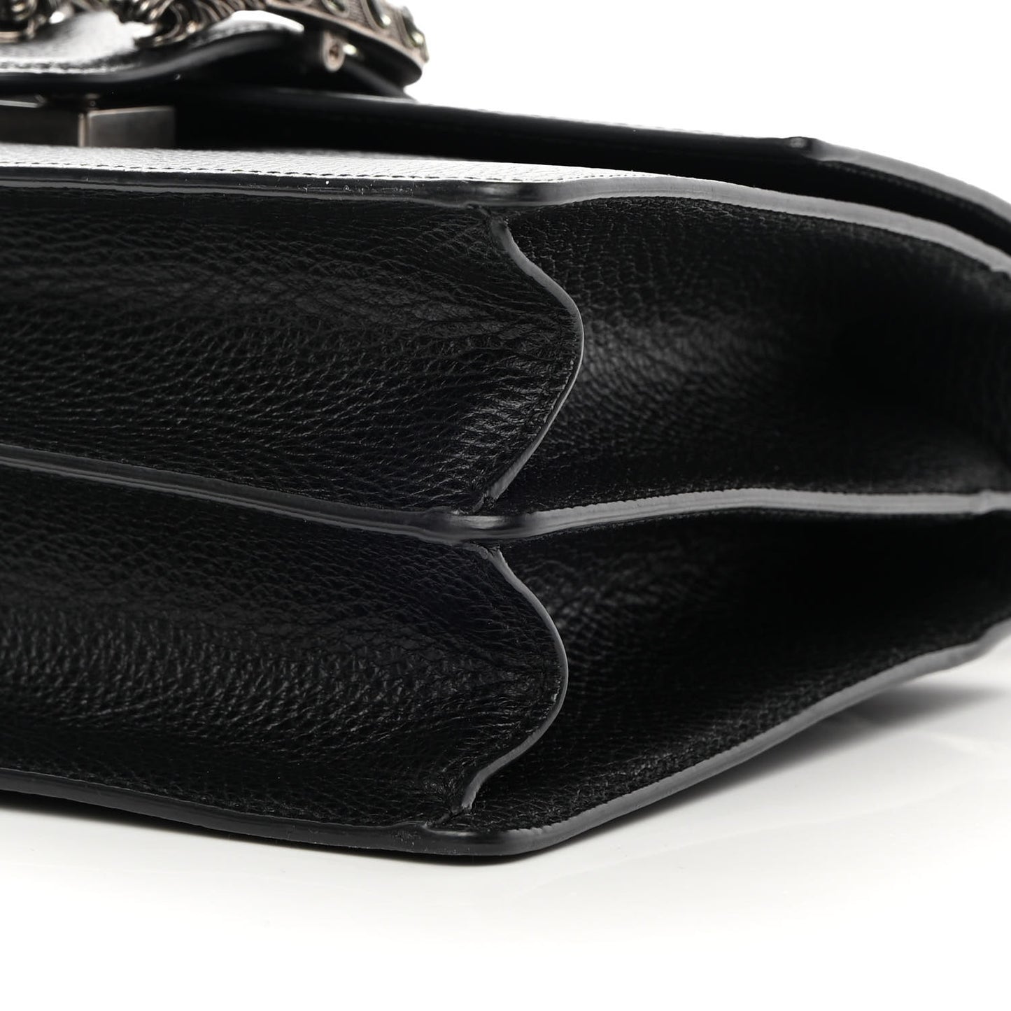 Dollar Calfskin Crystal Web Medium Dionysus Bamboo Top Handle Bag Black Black Diamond