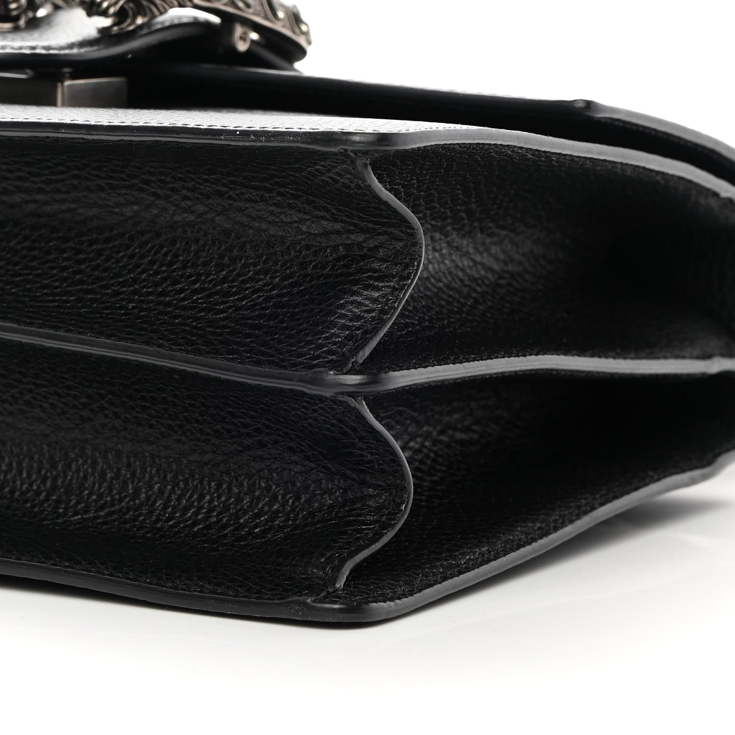 Gucci Dollar Calfskin Crystal Web Medium Dionysus Bamboo Top Handle Bag Black Black Diamond 10 of 10