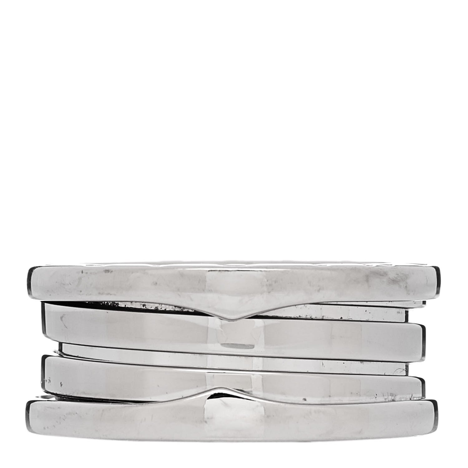 Bulgari 18K White Gold B.Zero1 Three-Band Ring 53 6.25 3 of 5
