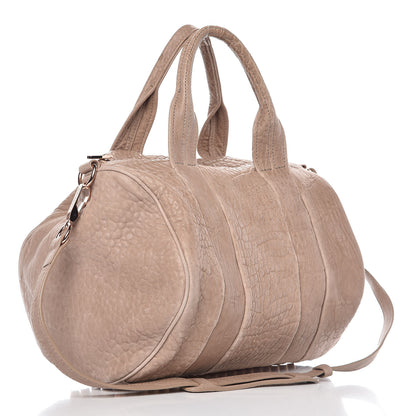 Alexander Wang Pebbled Lambskin Rocco Latte Rose Gold Hardware 4 of 16