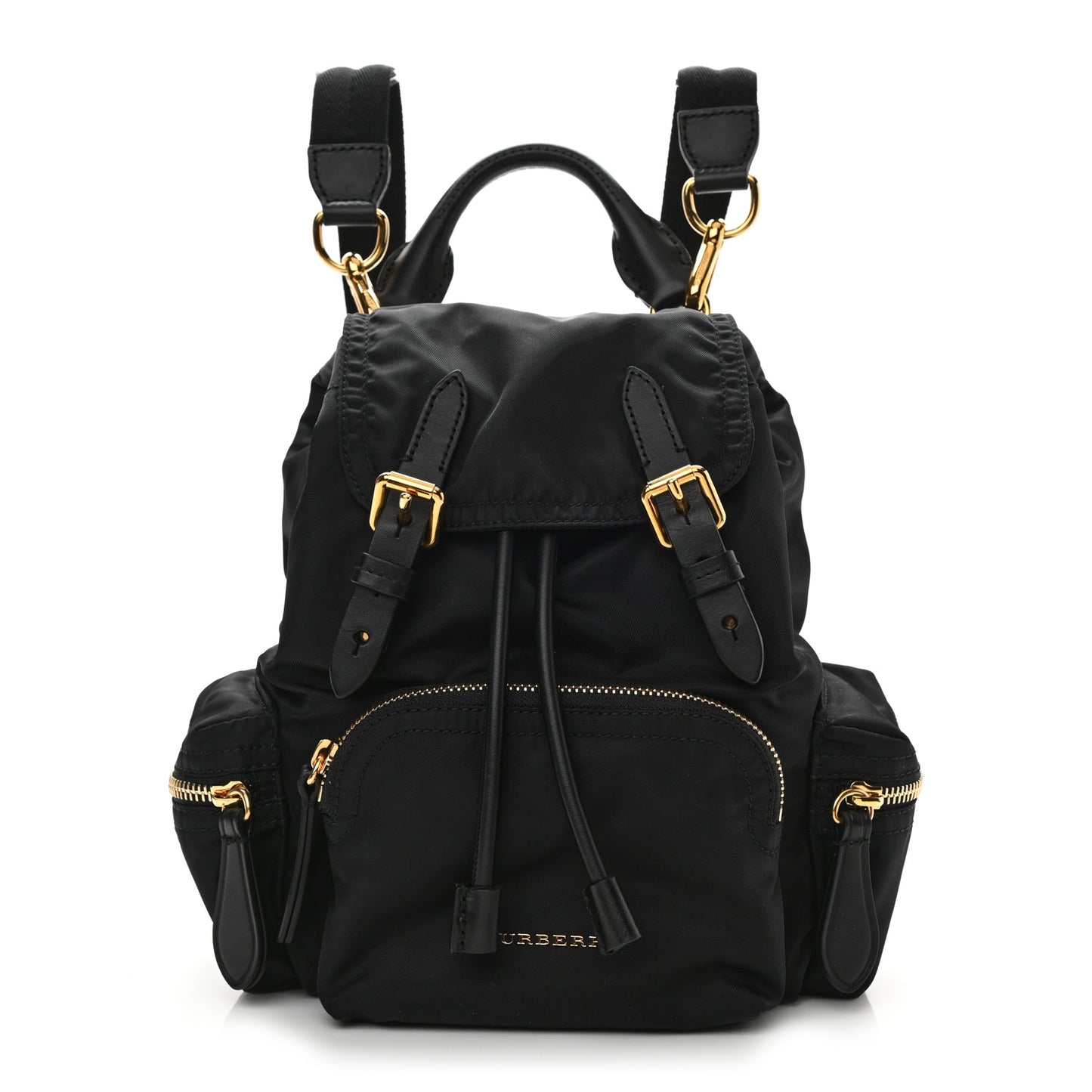 Nylon Small Crossbody Rucksack Backpack Black