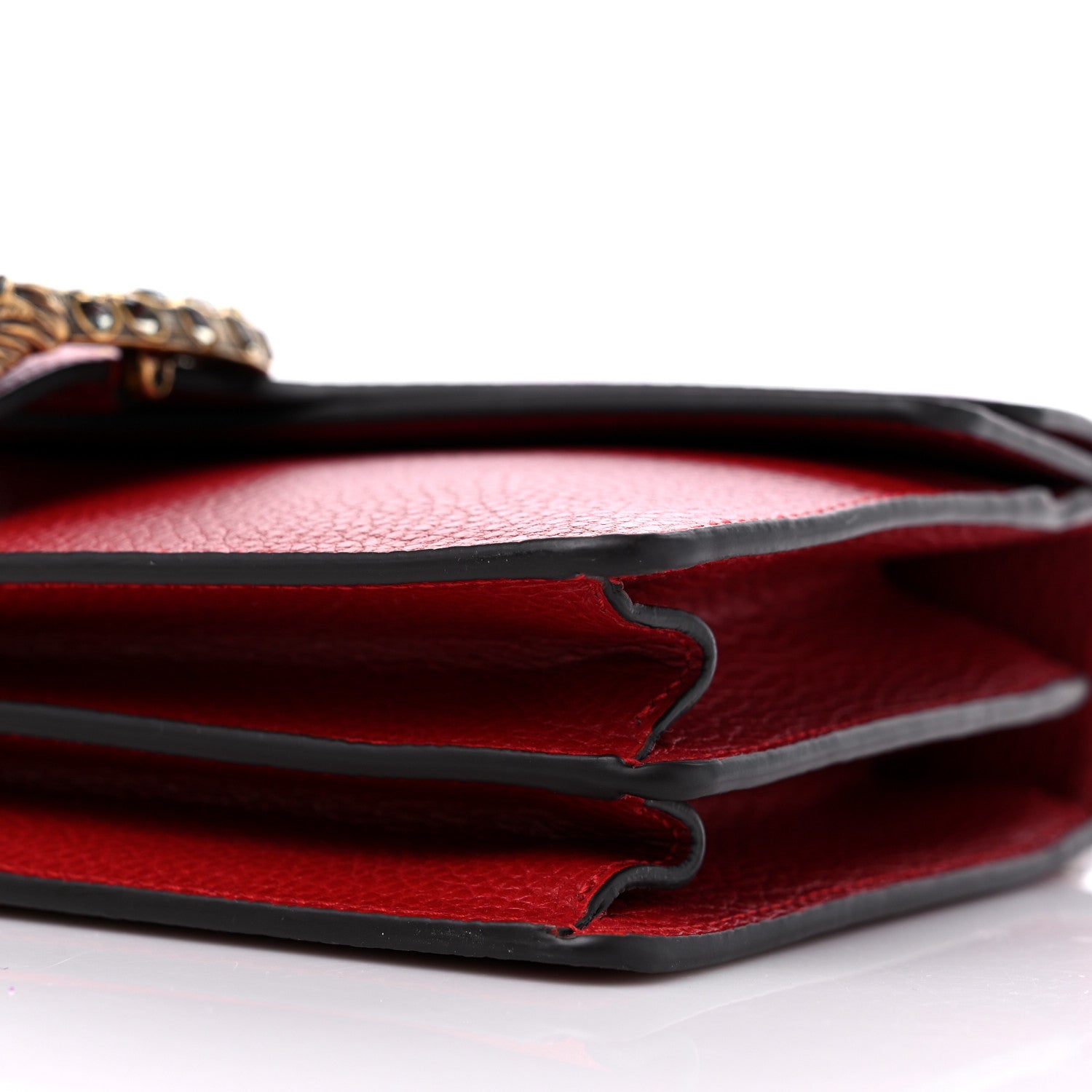 Gucci Dollar Calfskin Swarovski Crystal Small Dionysus Shoulder Bag Hibiscus Red 11 of 11