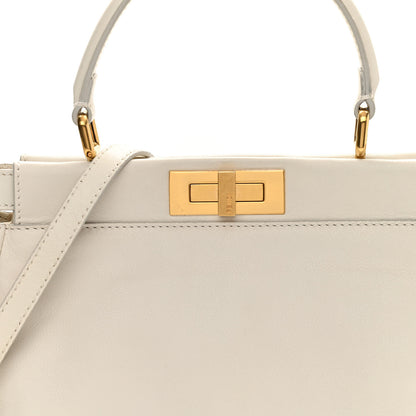 Fendi Nappa Medium Peekaboo Iconic Satchel White 9 of 13
