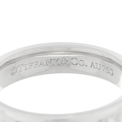 Tiffany 18K White Gold Diamond Narrow 1837 Ring 52 6 4 of 5