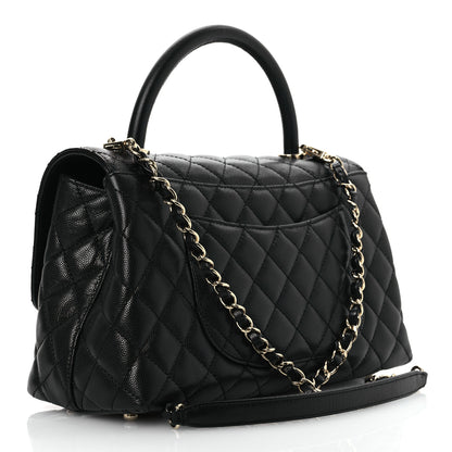 Chanel Caviar Quilted Small Coco Handle Flap Black 3 of 14