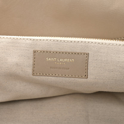Saint Laurent Nubuck Suede Quilted Maxi Icare Shopping Tote Safari Beige 7 of 13