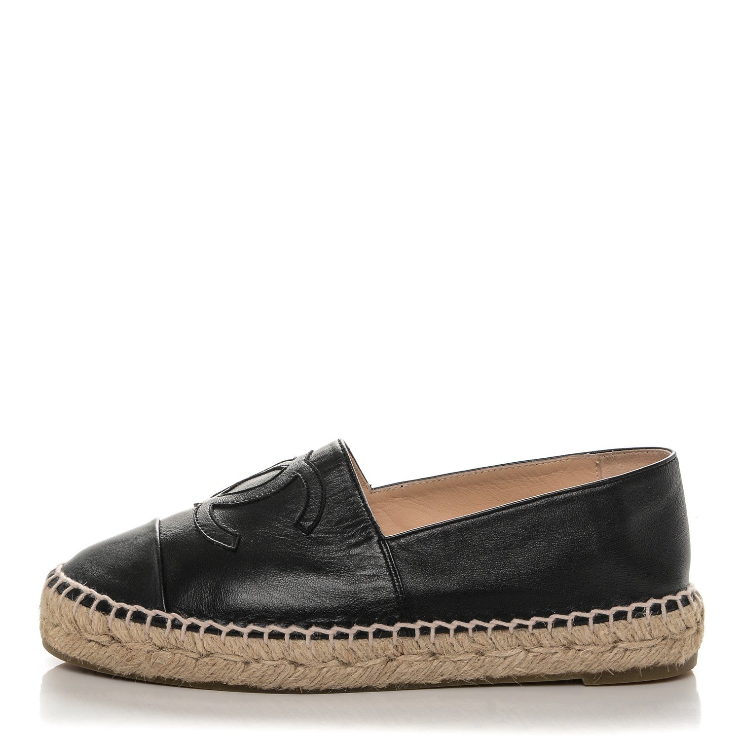 Chanel Lambskin CC Espadrilles 35 Black 1 of 7