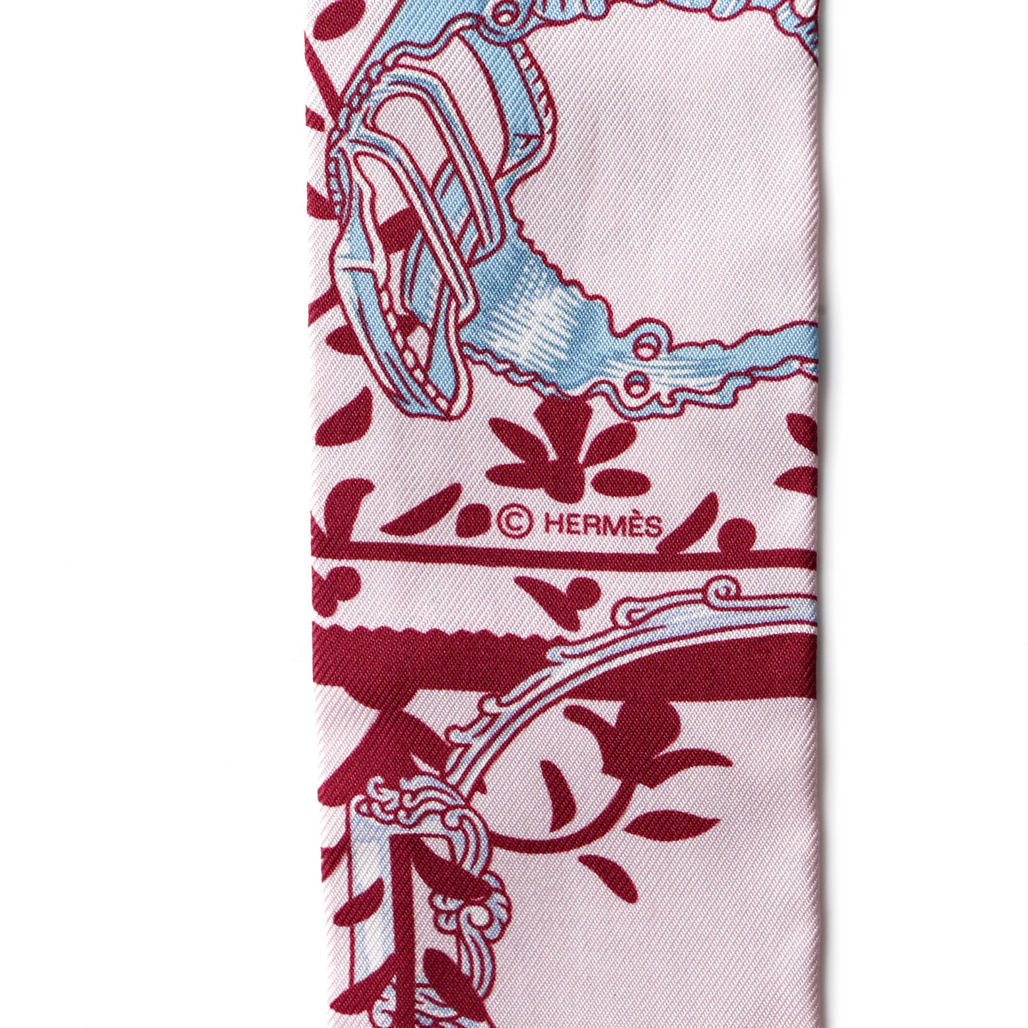 Silk Etriers Remix Twilly Rose Pale Bordeaux