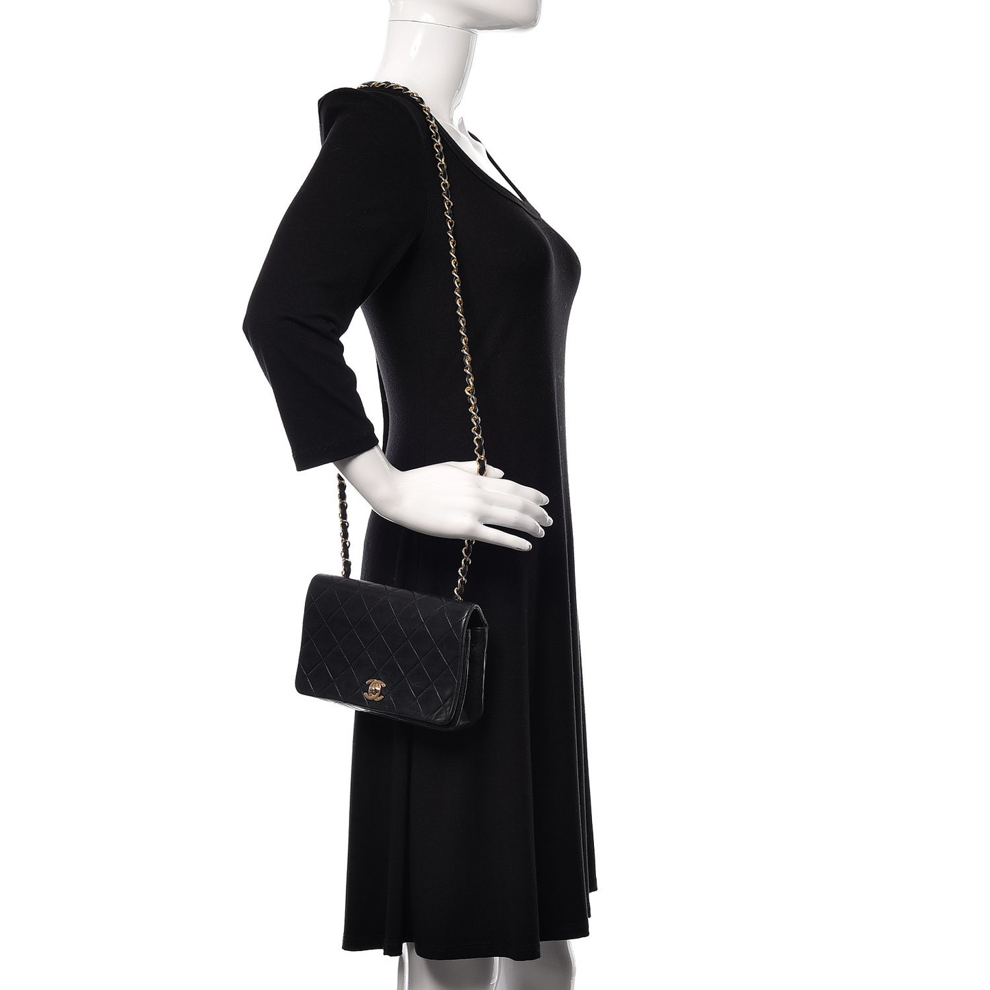 Lambskin Quilted Mini Flap Black