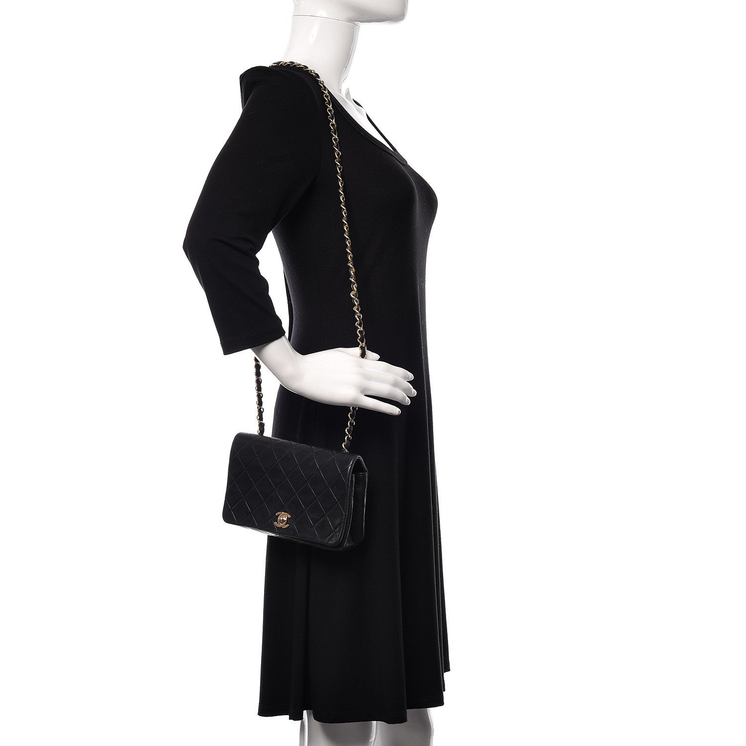 Chanel Lambskin Quilted Mini Flap Black 2 of 11