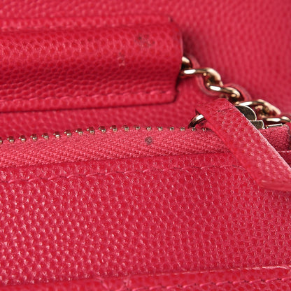 Chanel Caviar Quilted Golden Class Wallet On Chain WOC Fuchsia 9 of 9