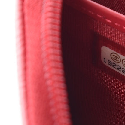 Chanel Caviar Large Timeless CC Gusset Zip Around Wallet Light Red 12 of 12