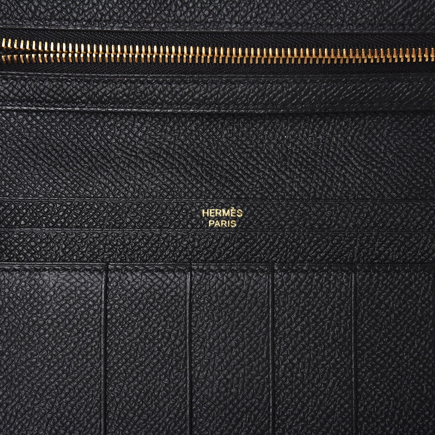 Hermes Epsom Bearn Gusset Wallet Black 6 of 8