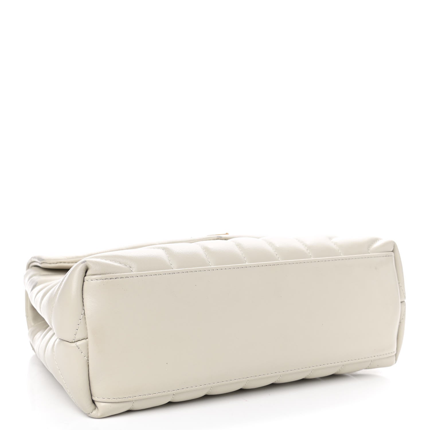 Saint Laurent Calfskin Y Quilted Monogram Small Loulou Chain Satchel Crema Soft 3 of 6