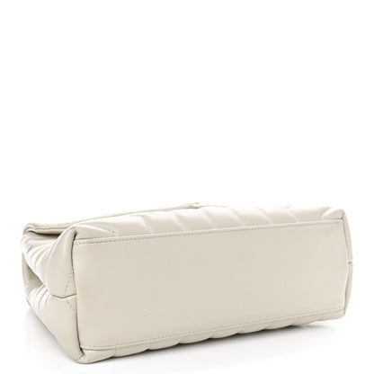 Saint Laurent Calfskin Y Quilted Monogram Small Loulou Chain Satchel Crema Soft 3 of 6