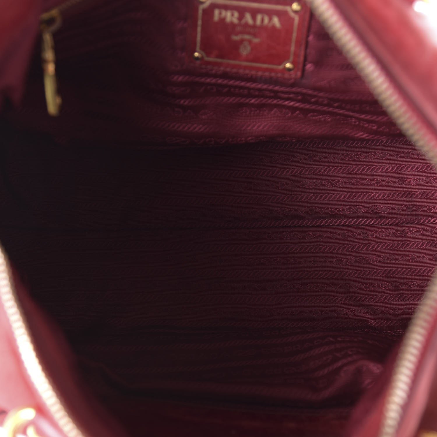 Prada Vitello Shine Shopping Satchel Red 5 of 9