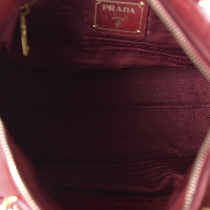 Prada Vitello Shine Shopping Satchel Red 5 of 9