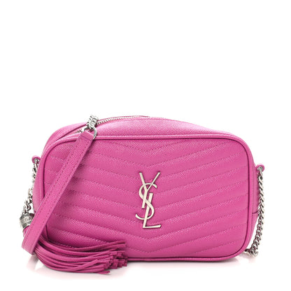 Saint Laurent Grain De Poudre Matelasse Monogram Mini Lou Camera Bag Fuxia Electrique 1 of 10