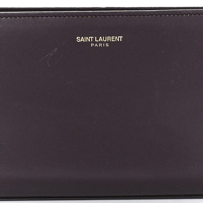Saint Laurent Calfskin Classic Zip Around Continental Wallet Bordeaux 7 of 10