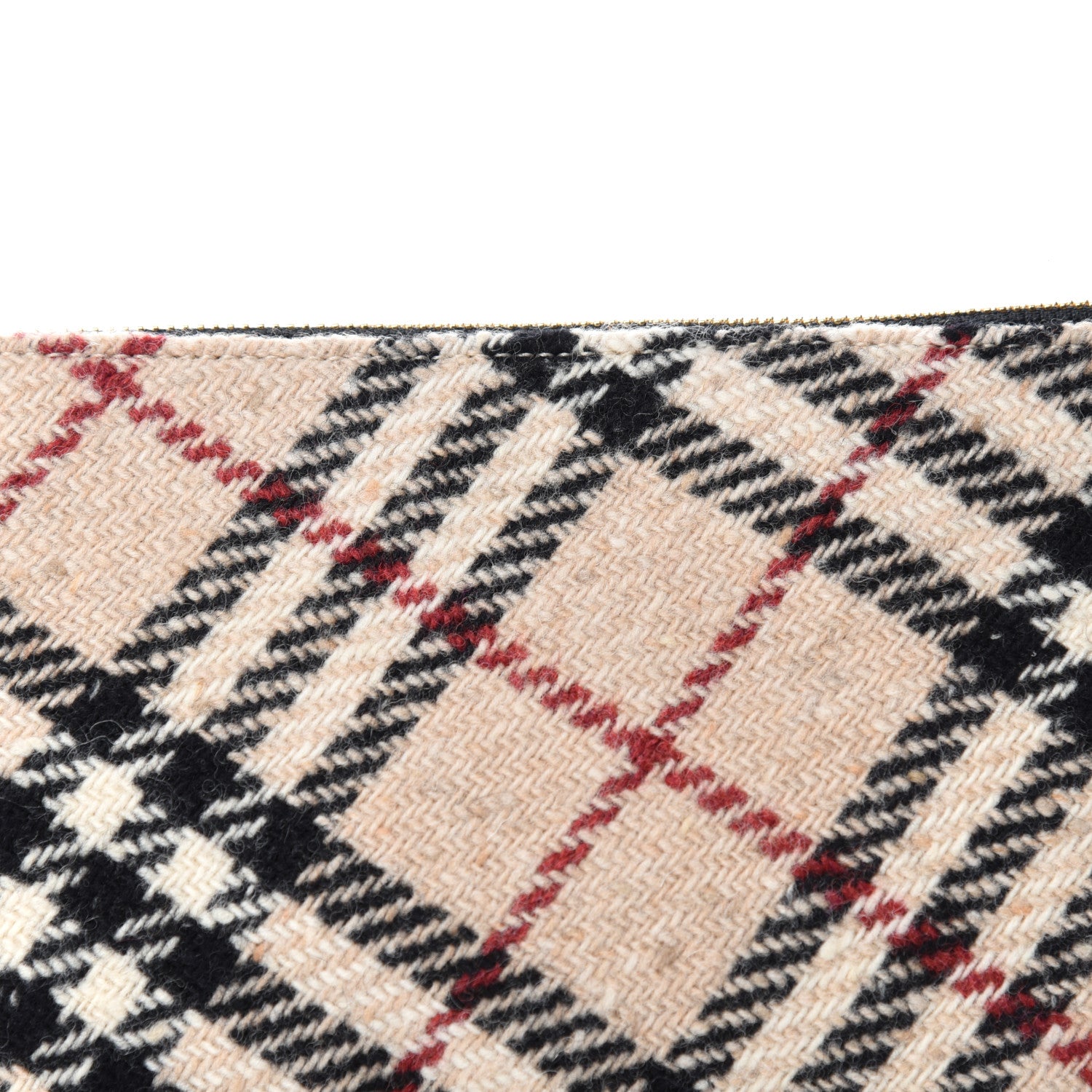 Burberry Wool Check Pochette Beige 10 of 10