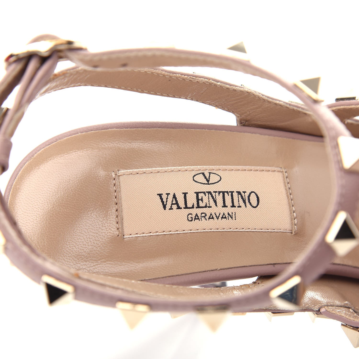 Valentino Garavani Patent Rockstud Ankle Strap 100mm Pumps 35.5 Dark Mauve Poudre 8 of 11