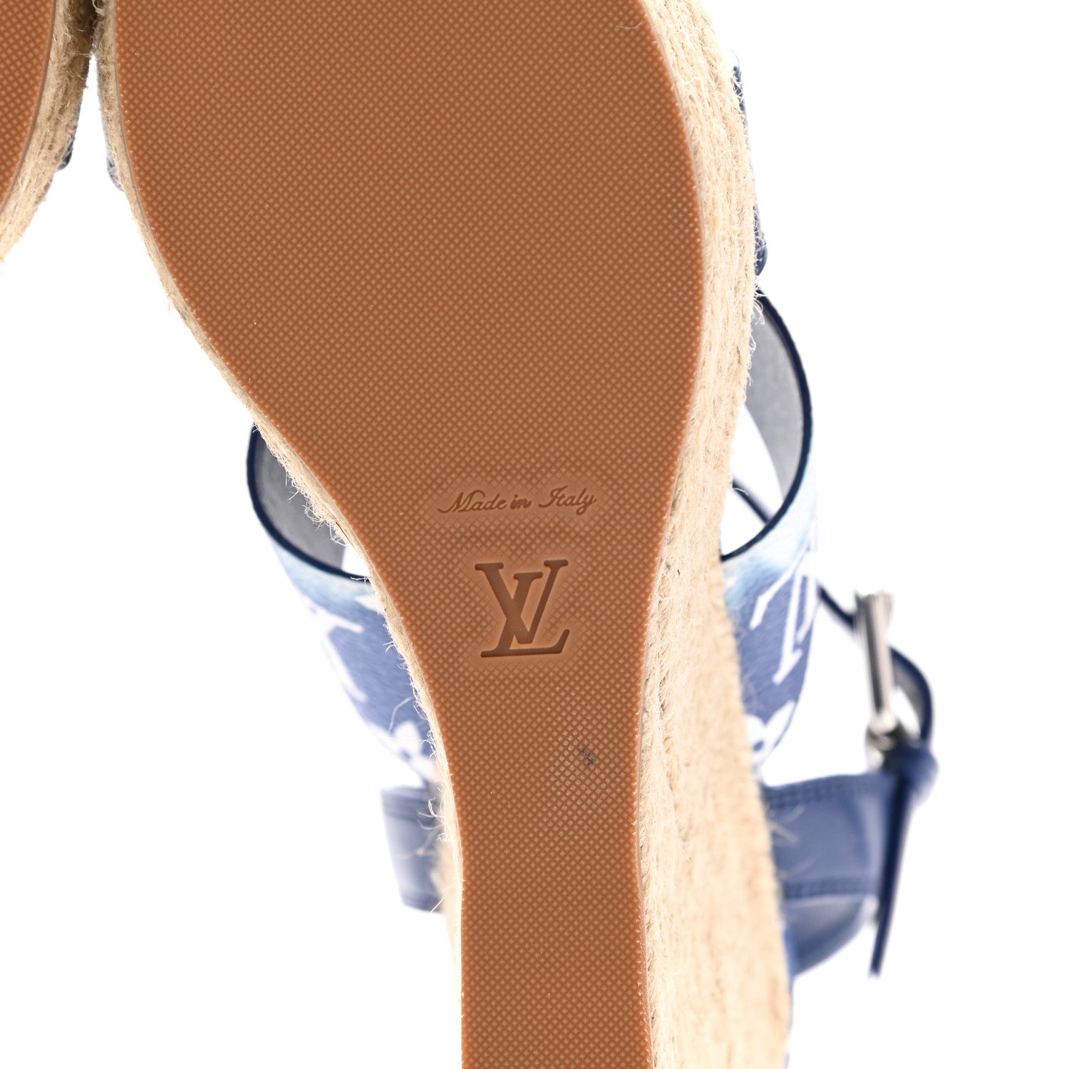 Louis Vuitton Monogram Escale Starboard Wedge Sandal 41 Blue 6 of 12