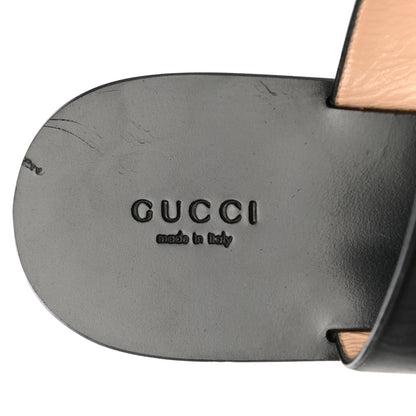 Gucci Calfskin GG Marmont Thong Sandals 40 Black 8 of 17