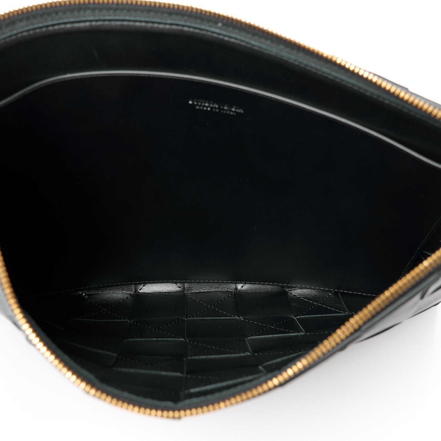 Bottega Veneta Nappa Maxi Intrecciato Large Cassette Flat Zip Pouch Black 5 of 8