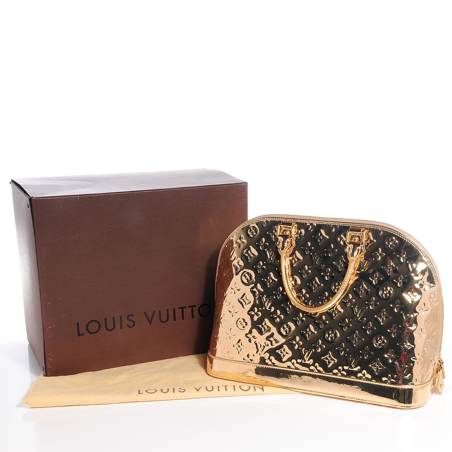 Louis Vuitton Monogram Miroir Alma MM Gold 5 of 8