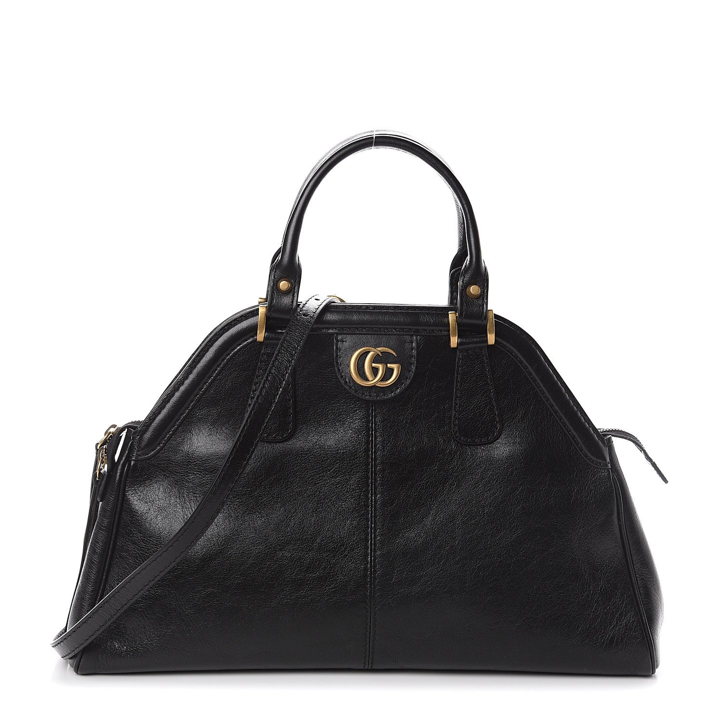 Calfskin Medium Re(Belle) Top Handle Bag Black