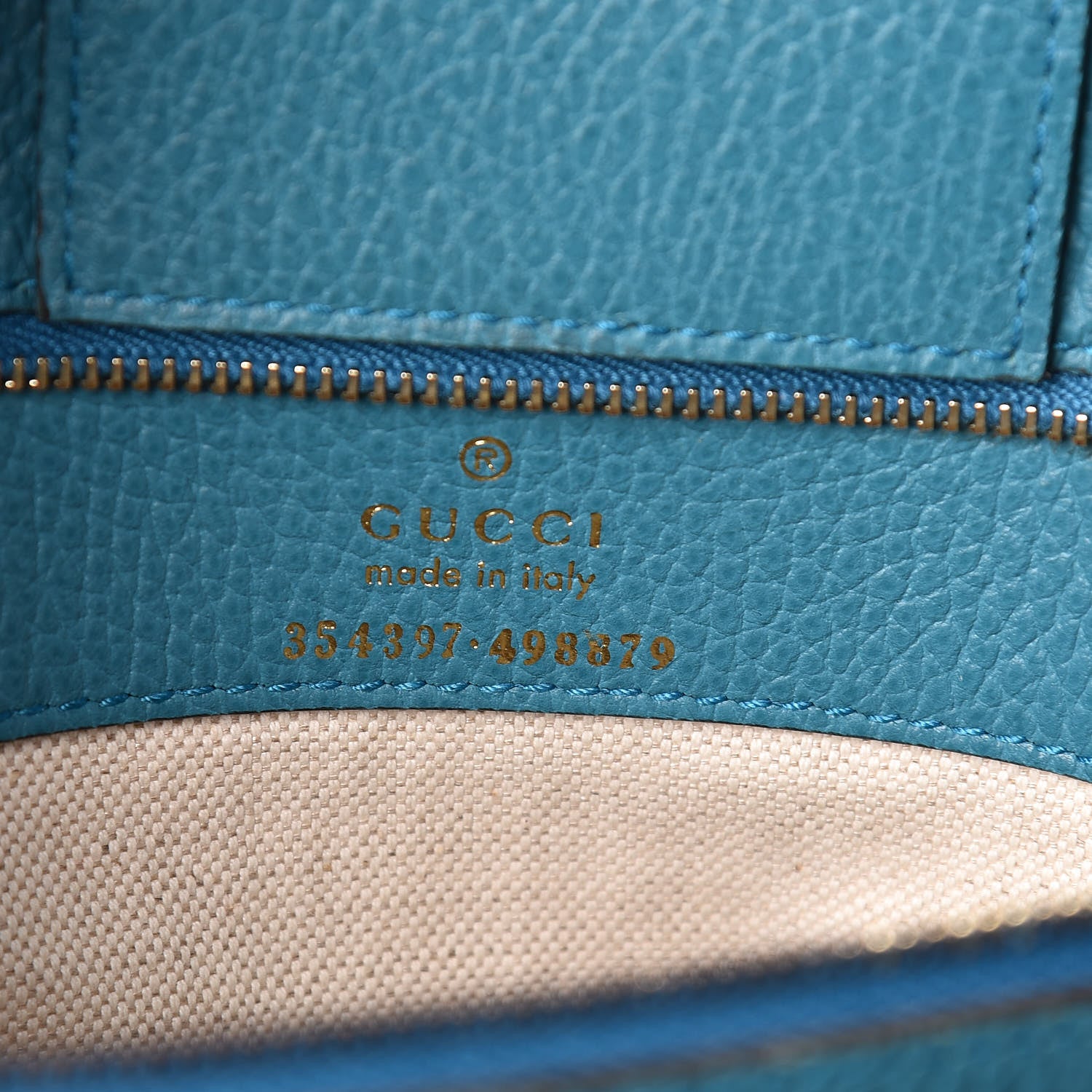 Gucci Dollar Calfskin Medium Swing Tote Marine Deep Cobalt 8 of 12