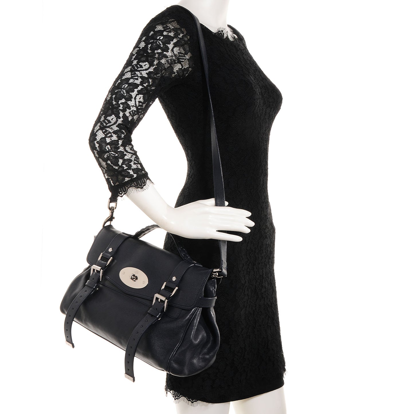 Polished Buffalo Alexa Satchel Midnight Blue