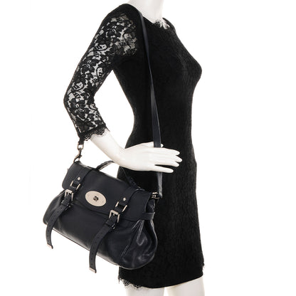 Mulberry Polished Buffalo Alexa Satchel Midnight Blue 2 of 13