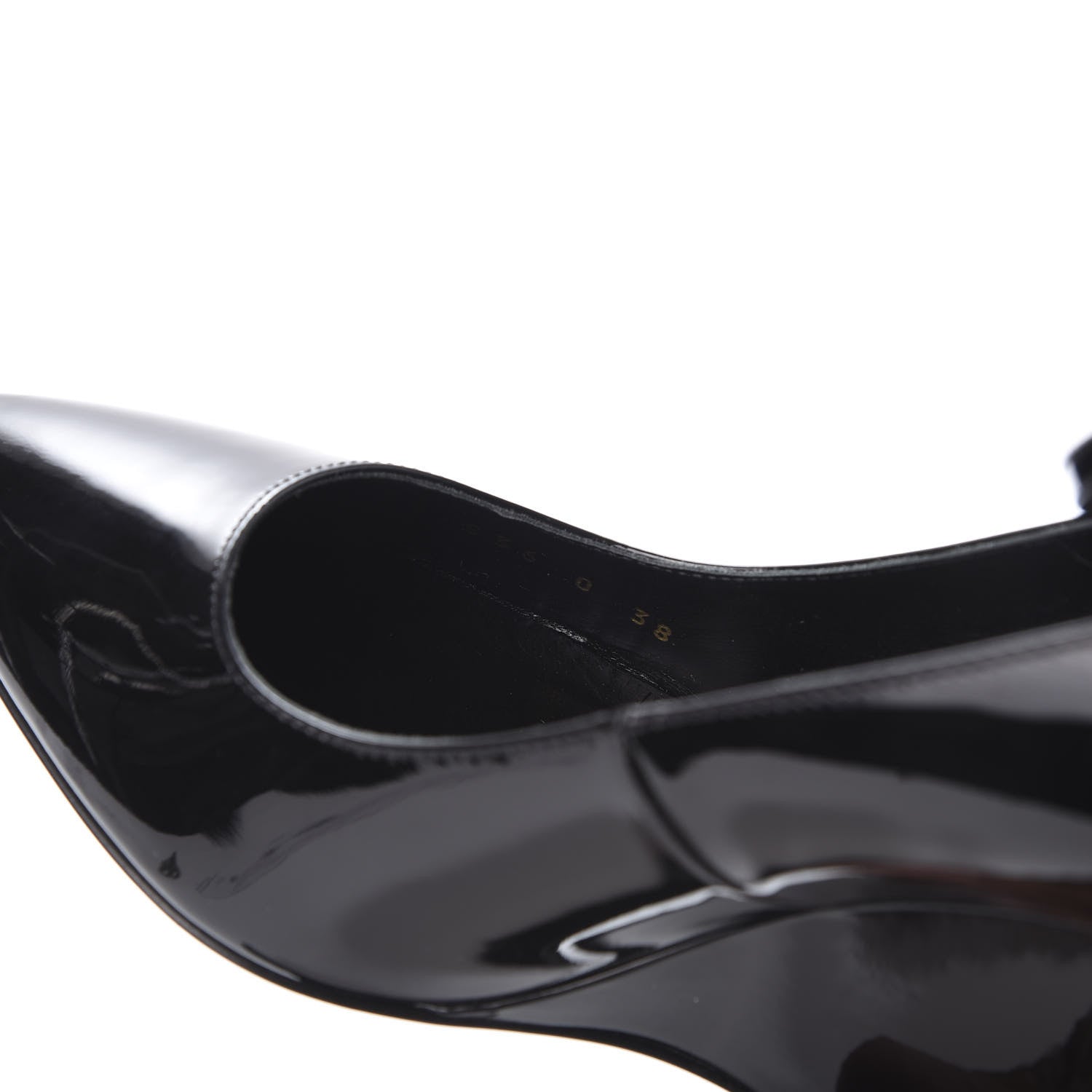 Valentino Garavani Patent Ringstud Wedges 38 Black 9 of 9