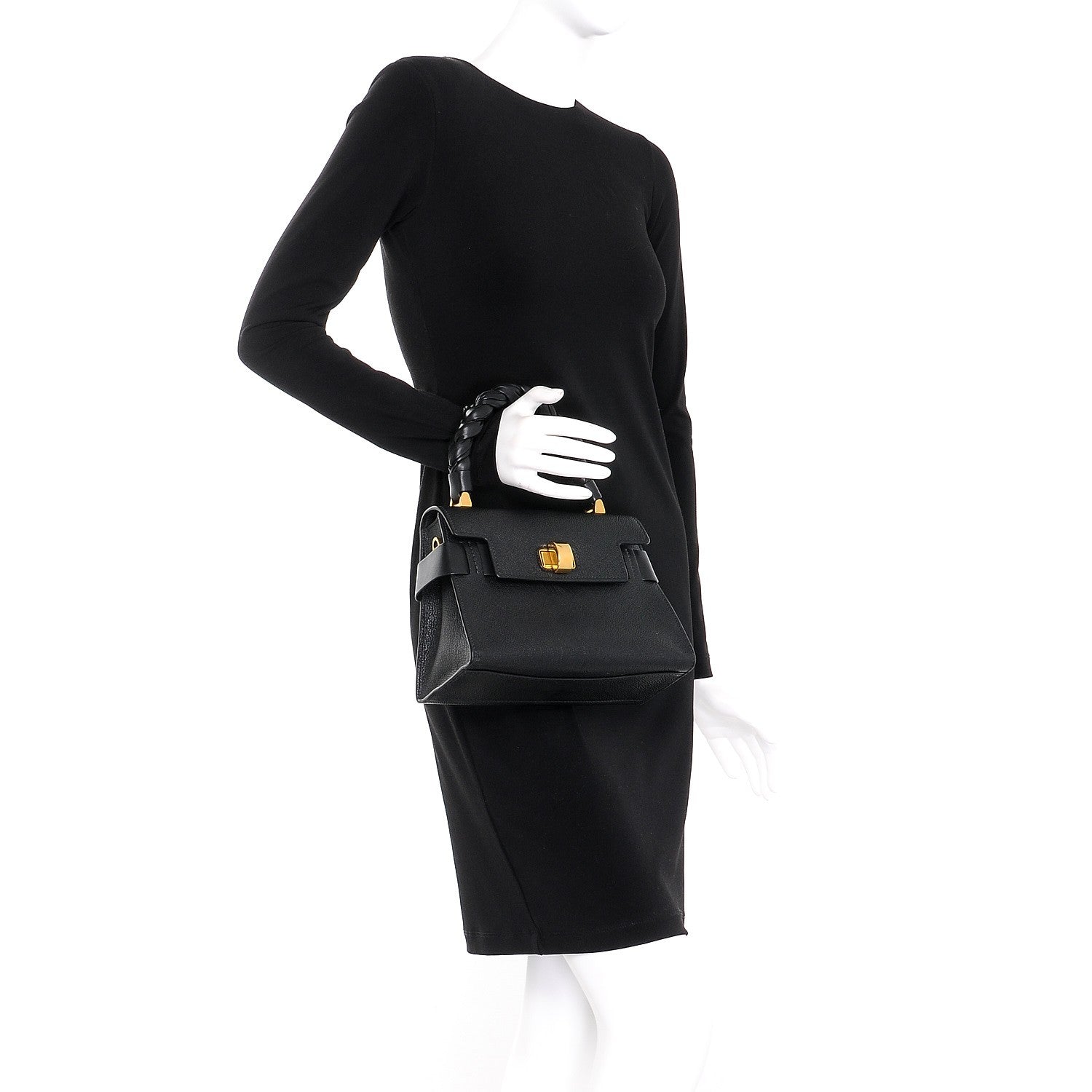 Miu Miu Goatskin Madras Click Top Handle Nero Black 3 of 8