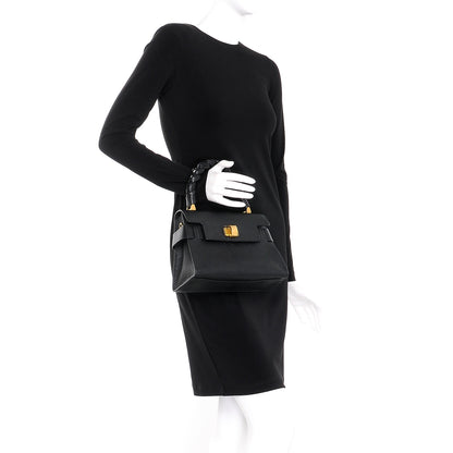 Miu Miu Goatskin Madras Click Top Handle Nero Black 3 of 8