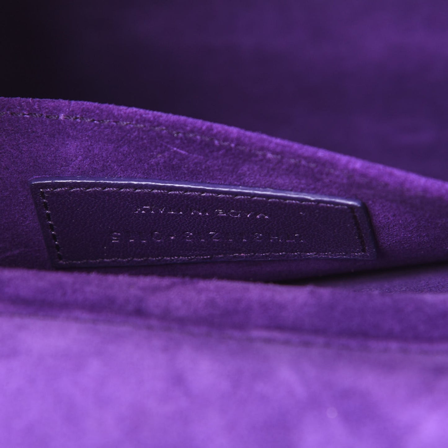Textured Calfskin Classic Y Ligne Clutch Purple