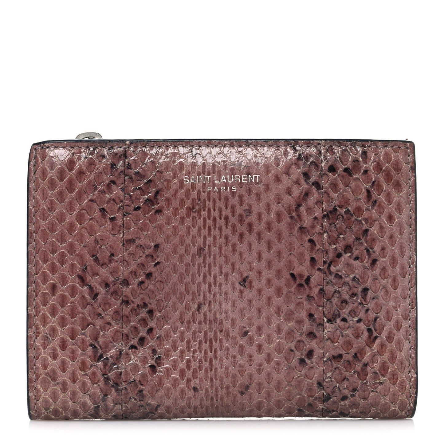 Lacquer Ayers Fragments Bi-Fold Zipped Wallet  Rose Brown