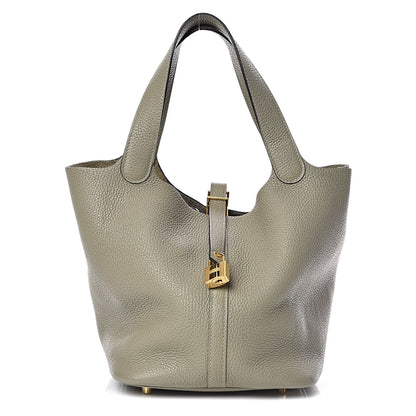 Hermes Taurillon Clemence Picotin Lock 22 MM Sauge 1 of 10