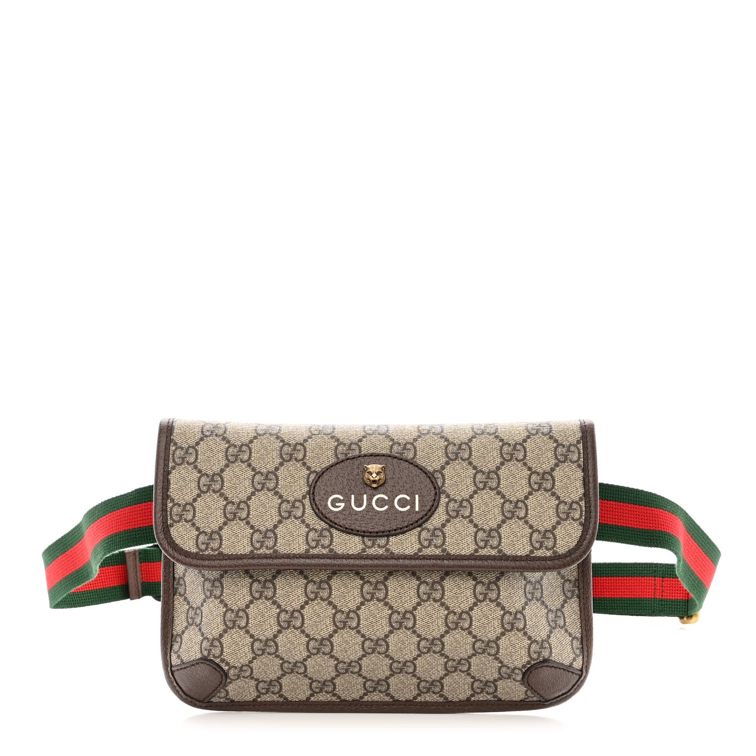 Gucci GG Supreme Monogram Neo Vintage Web Belt Bag Brown 1 of 10