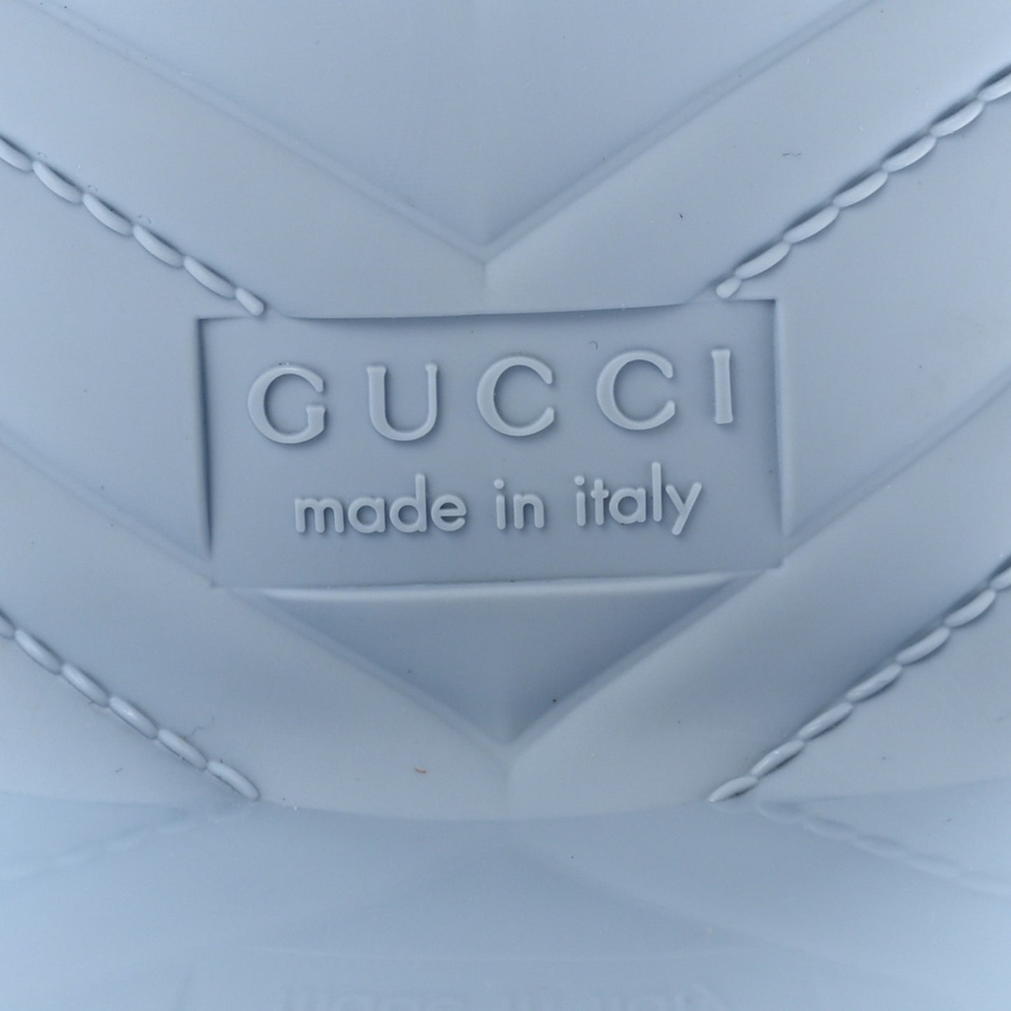 Rubber Gucci Logo Womens Platform 20/60mm Slide Sandals 41 Porcelain Light Blue