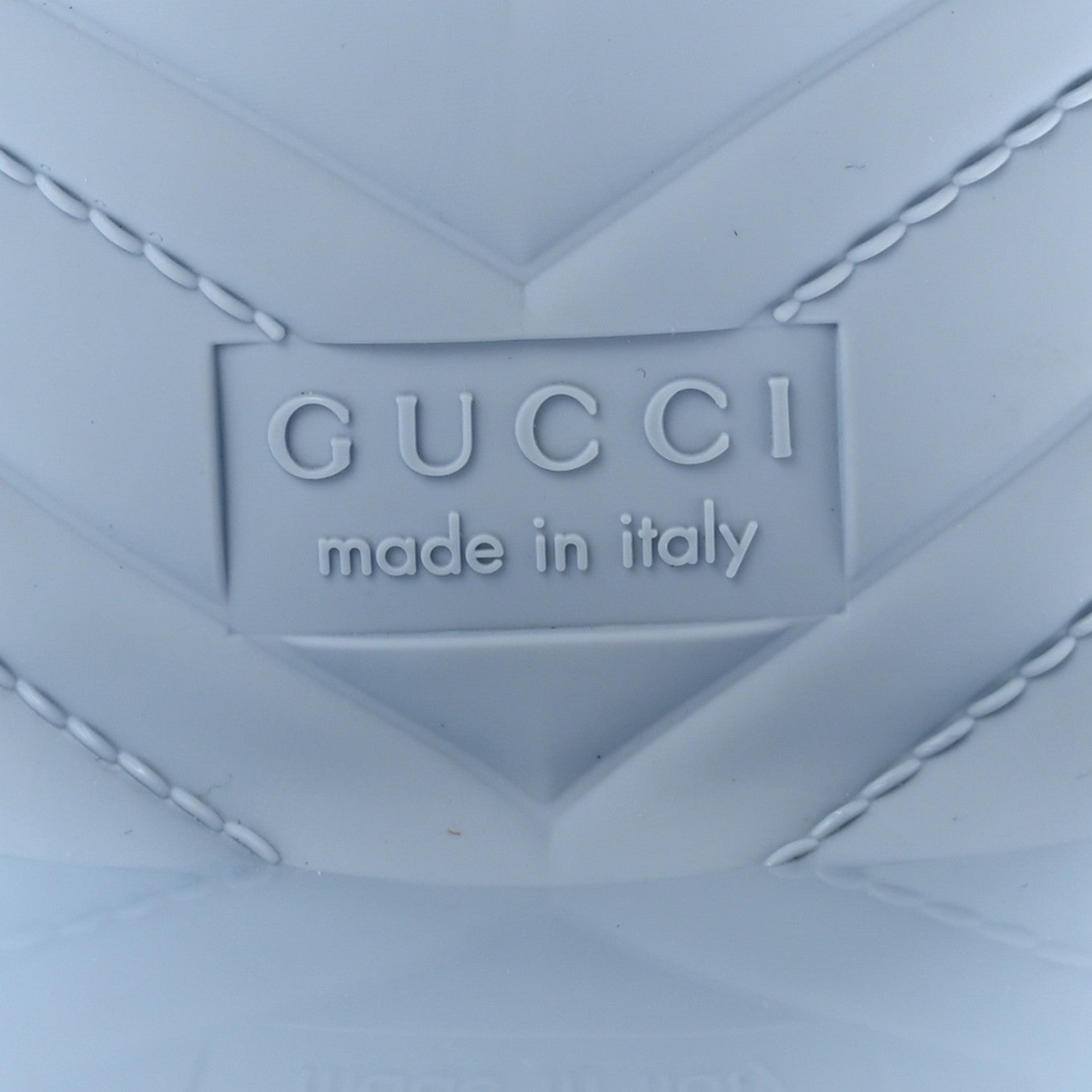 Gucci Rubber Gucci Logo Womens Platform 20/60mm Slide Sandals 41 Porcelain Light Blue 7 of 10