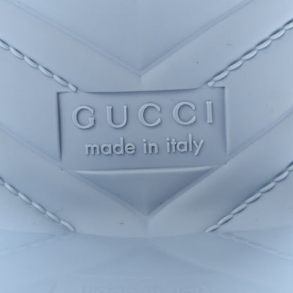 Gucci Rubber Gucci Logo Womens Platform 20/60mm Slide Sandals 41 Porcelain Light Blue 7 of 10